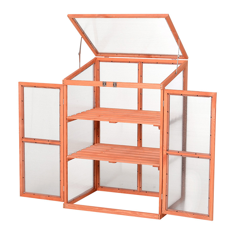 Прямоугольная теплица с поликарбонатными панелями для сохранения тепла растений