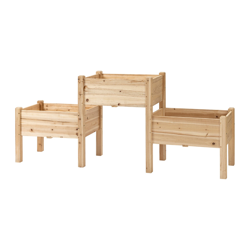 3-х уровневая приподнятая садовая кровать Отдельно стоящая сеялка для овощей, трав и цветов 3-х уровневая приподнятая садовая кровать Отдельно стоящая сеялка для овощей, трав и цветов