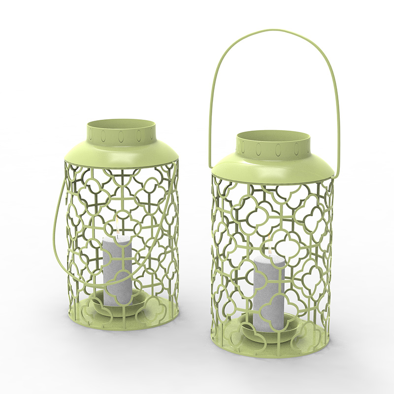 Металлический фонарь со свечой на батарейках - традиционный черный, фонарь 17 дюймов