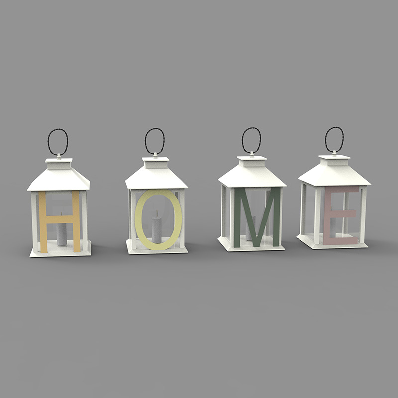 Металлический фонарь со свечой на батарейках - традиционный черный, фонарь 17 дюймов