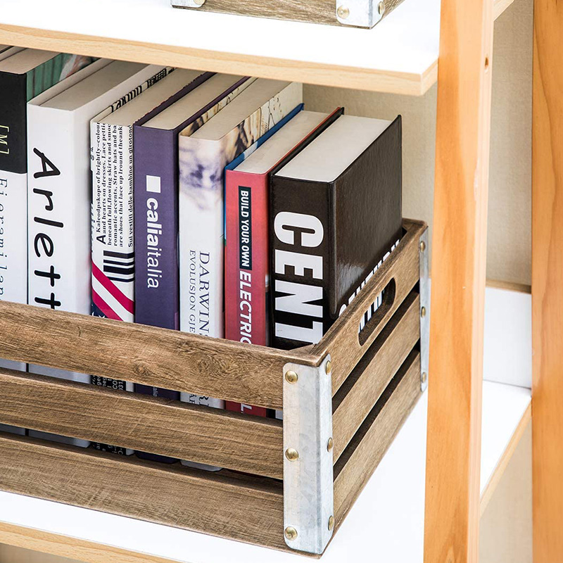 Деревянный ящик для организации и хранения, 3 шт., коричневый