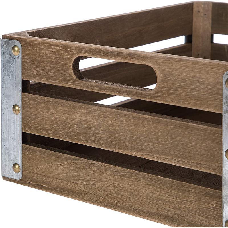 Деревянный ящик для организации и хранения, 3 шт., коричневый