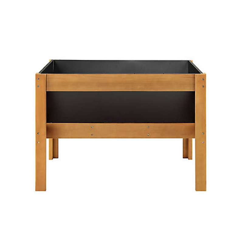 Деревянная приподнятая садовая грядка размером 47 x 23 x 35 дюймов с просторной зоной для посадки, полкой для хранения и универсальным использованием