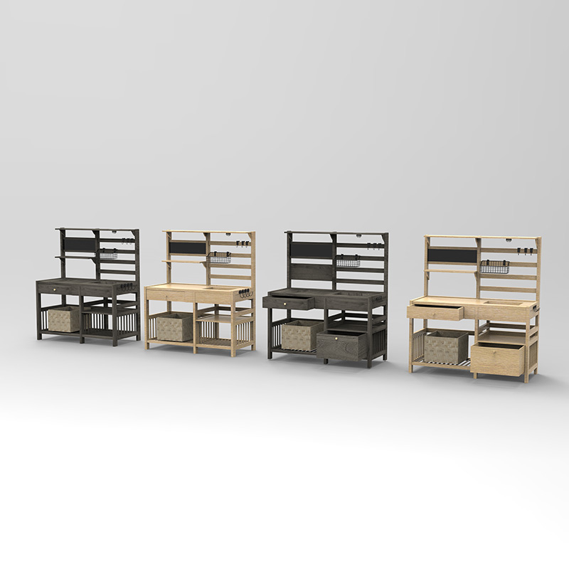 Горшечный стол, садовая рабочая станция с сетчатым экраном, съемная раковина и корзины