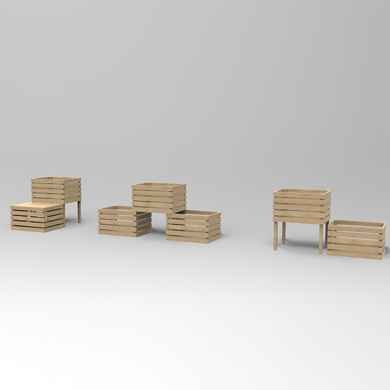 3-х уровневая приподнятая садовая кровать Отдельно стоящая сеялка для овощей, трав и цветов