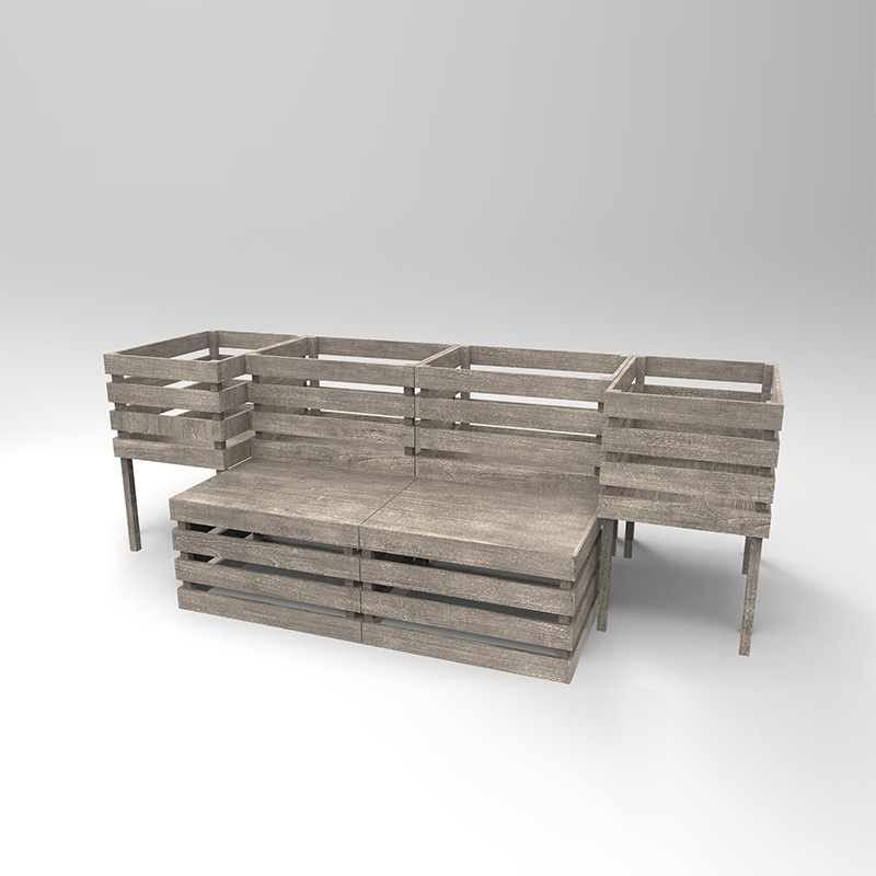 3-х уровневая приподнятая садовая кровать Отдельно стоящая сеялка для овощей, трав и цветов