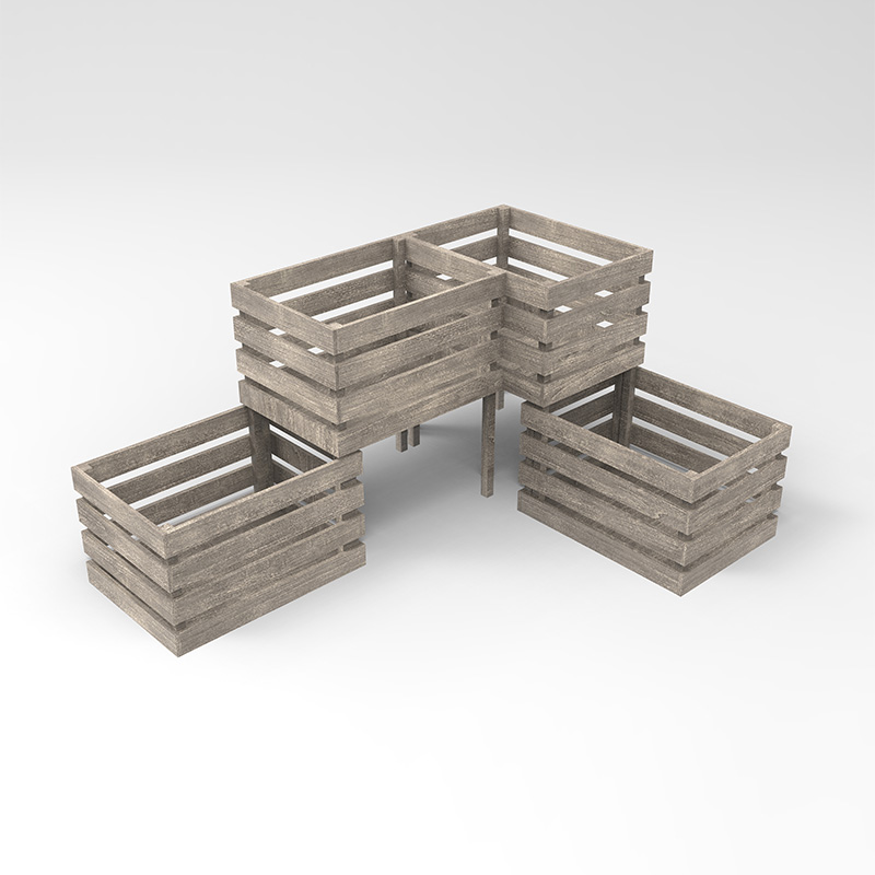 3-х уровневая приподнятая садовая кровать Отдельно стоящая сеялка для овощей, трав и цветов