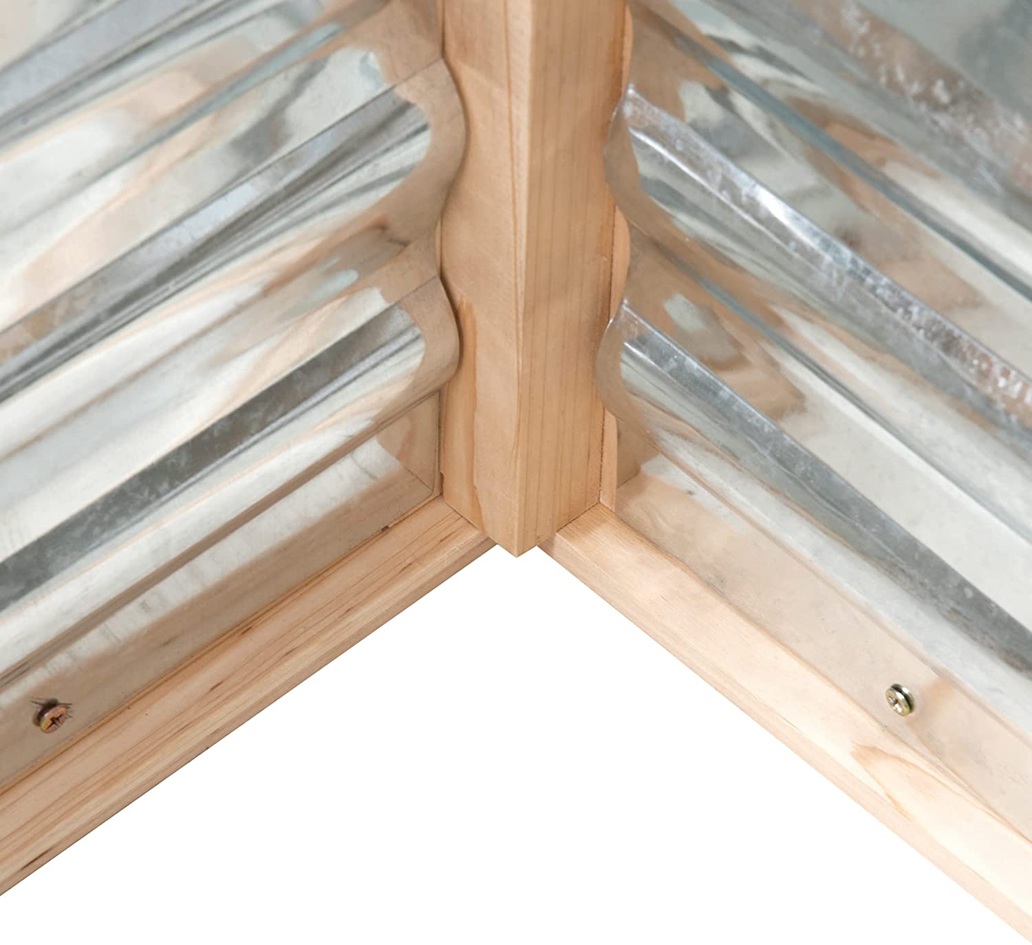 Комплект приподнятой садовой клумбы с теплицей, деревянная кашпо с холодной рамой, натуральный цвет