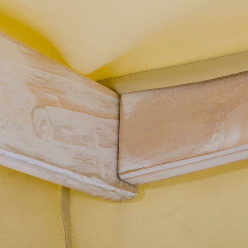 2-местные уличные качели для крыльца с деревянной подставкой, прочной А-образной рамой и регулируемым водоотталкивающим навесом