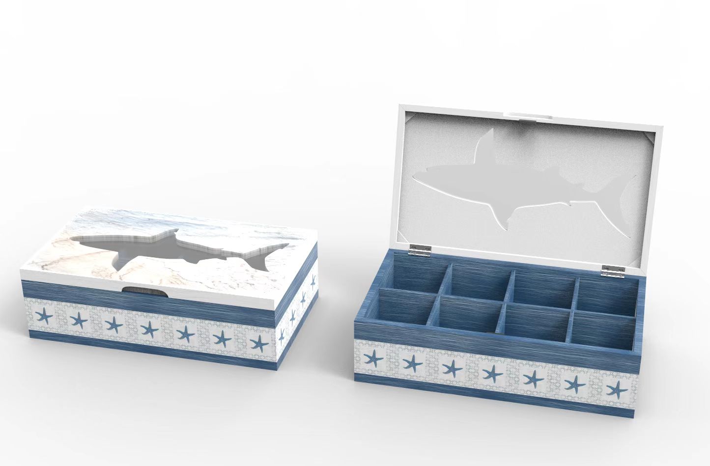 Lixincrafts декор для приморского святилища, декор в морском стиле, коробка для чая