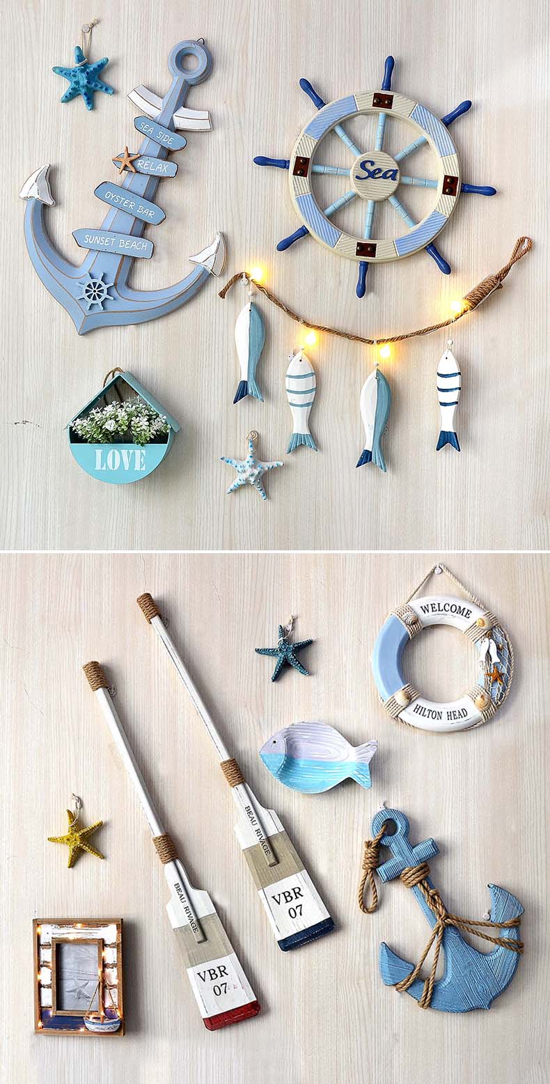 Декор приморского святилища Lixincrafts, декор в морском стиле, корабельное колесо